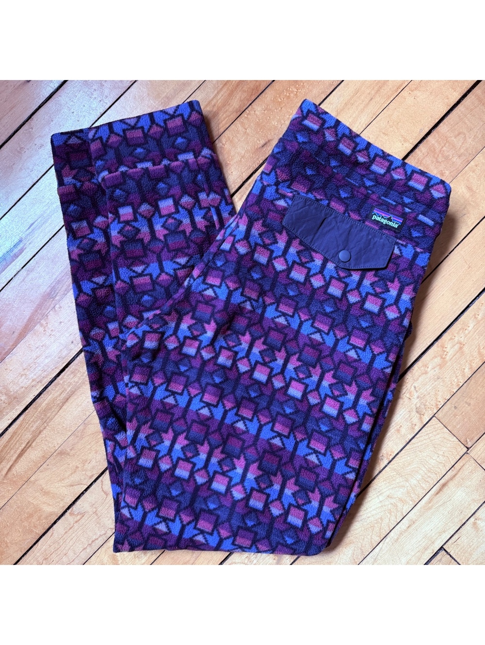 Patagonia Synchilla Fleece Jogger Pants Women’s Small Rare CMSB Print